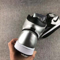 Jordan Air Jordan 1 Silver Toe High-Top Sneakers Black Silver