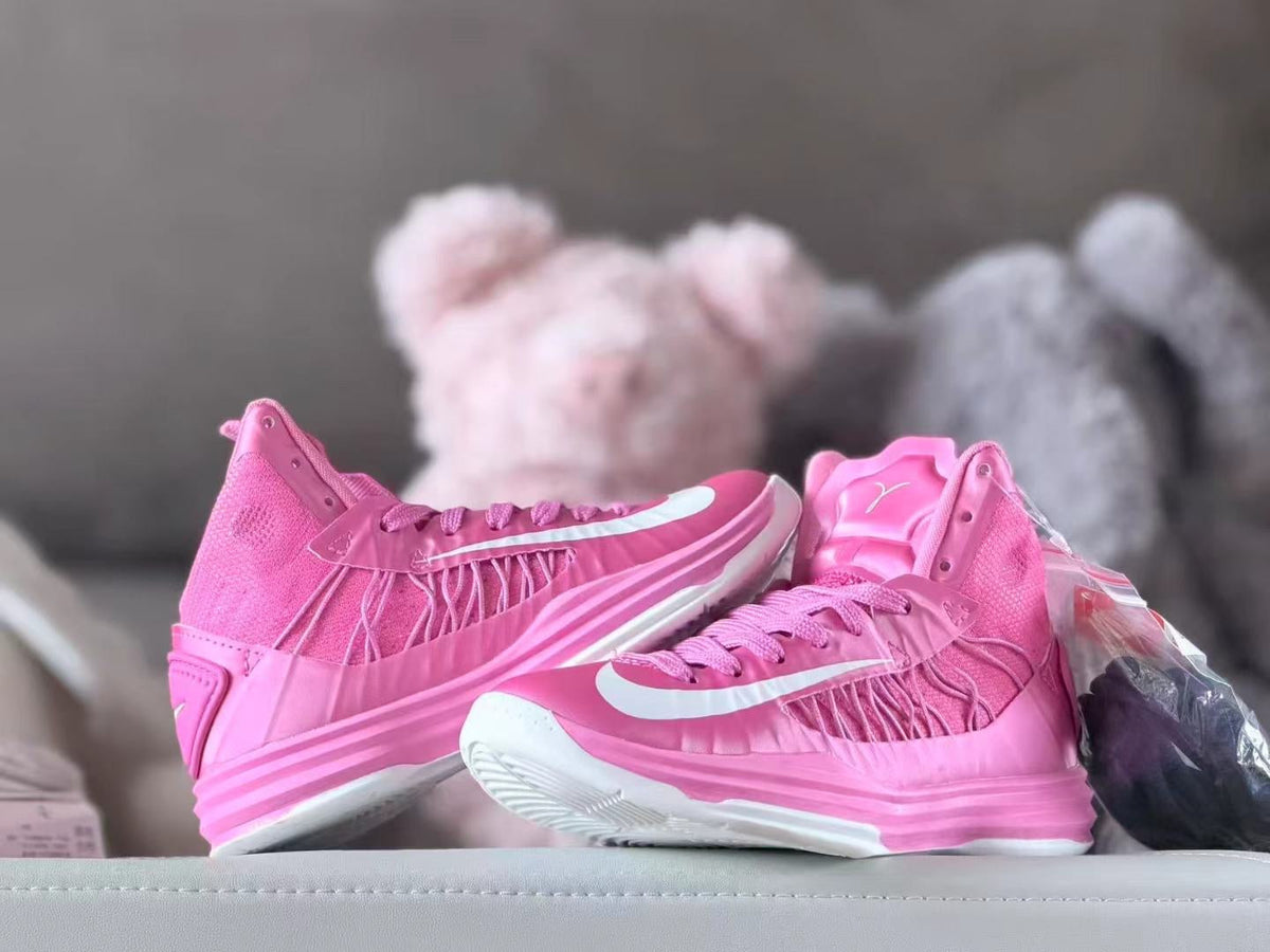 Nike LeBron 10 Pink Kids High-Top Basketball Shoes