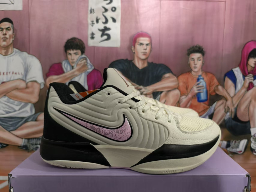 Jordan Basketball Sneakers Beige Black and Pink
