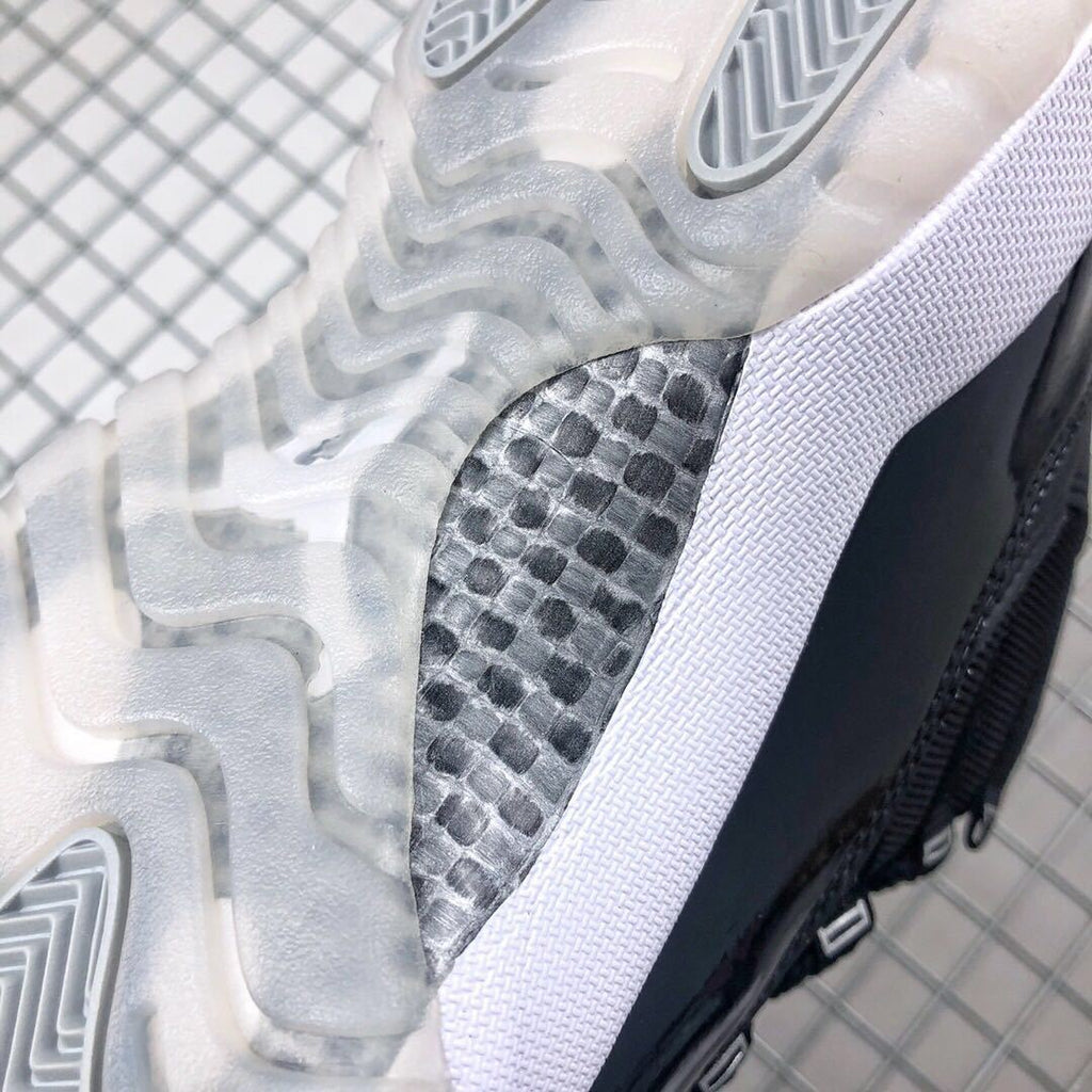 Jordan Air Jordan 11 Silver Eyelets Black White Sneakers