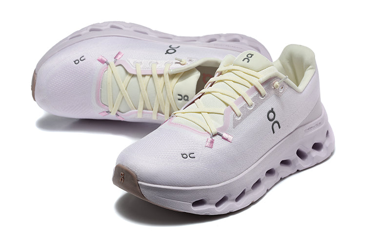 On Cloudmonster 3 Running Shoes in Pale Pink