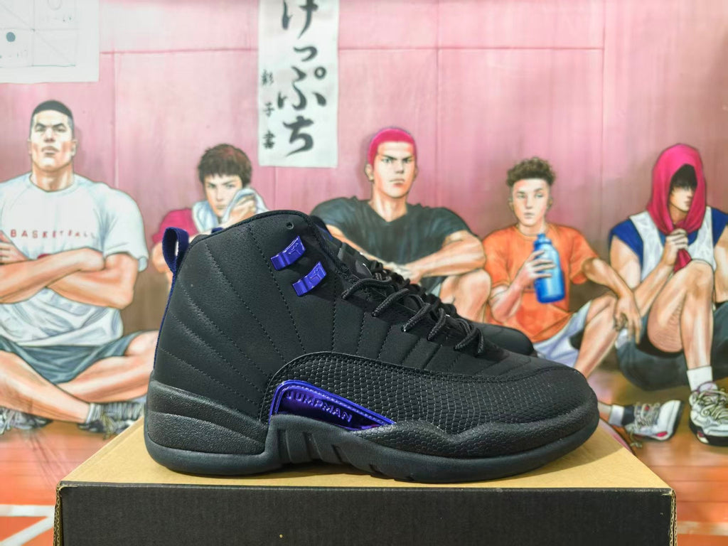Jordan Black and Blue High-Top Sneakers