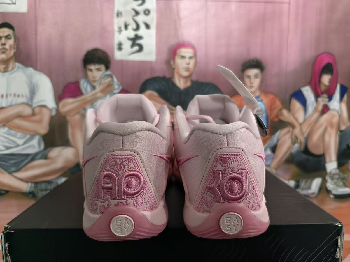 Nike Pink Basketball Sneakers with Dark Pink Swoosh