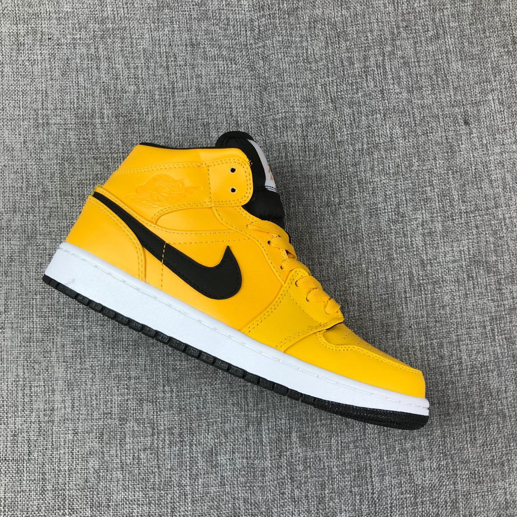 Jordan Air Jordan 1 Mid Yellow Black White 554724-700
