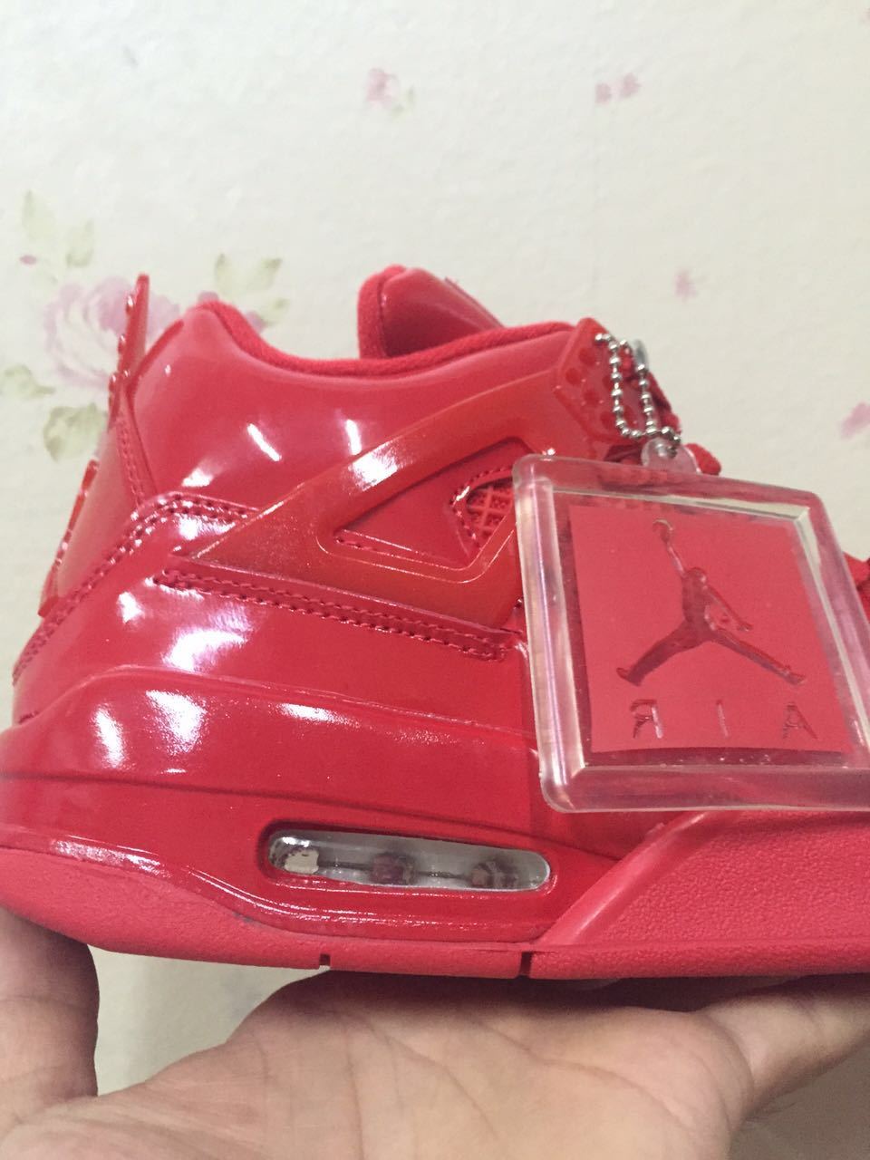 Jordan 4 Red Patent Leather Sneakers 719864 600