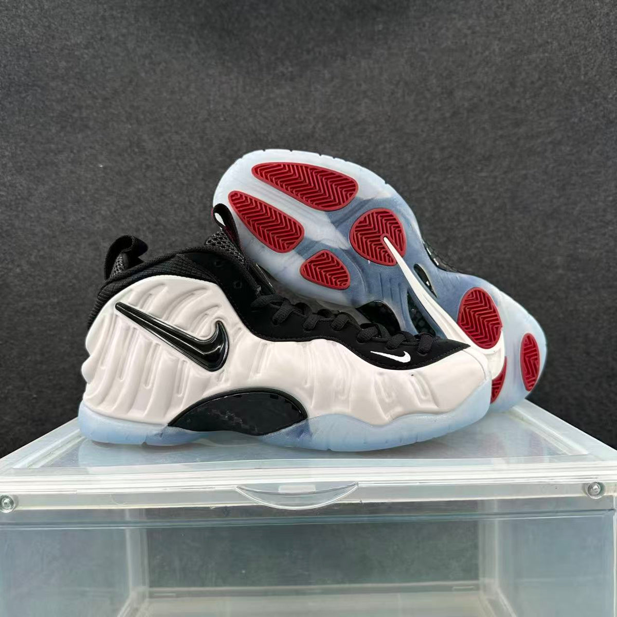 Nike Air Foamposite One White Black Basketball Shoes