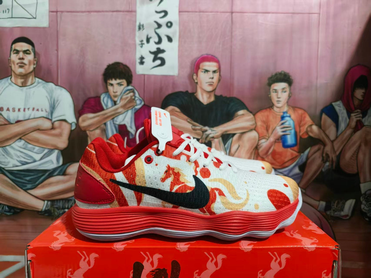 Nike Basketball Sneakers White Red Orange