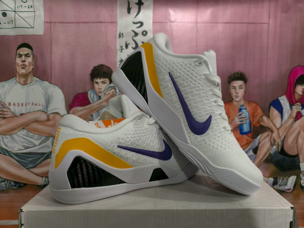 Nike Basketball Sneakers White Purple Yellow