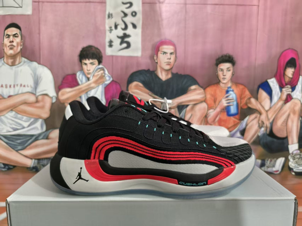 Jordan Black Red Basketball Sneakers