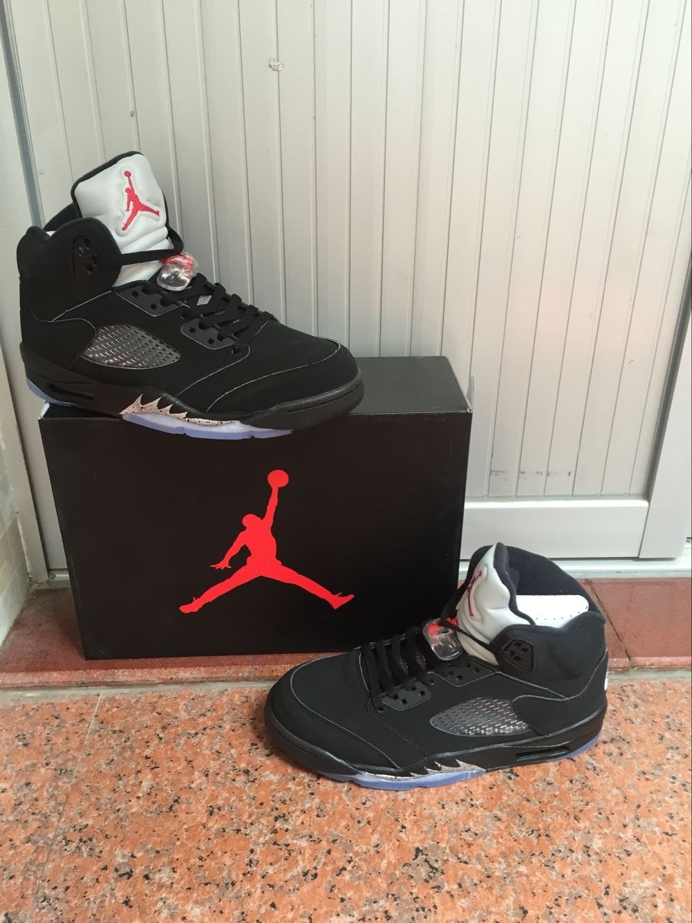 Jordan Air Jordan 5 High-Top Sneakers Black Silver