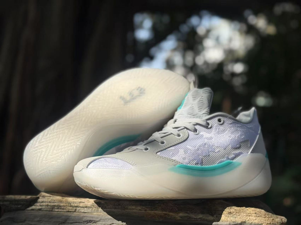 Jordan 39 Basketball Sneakers Gray Lavender Teal