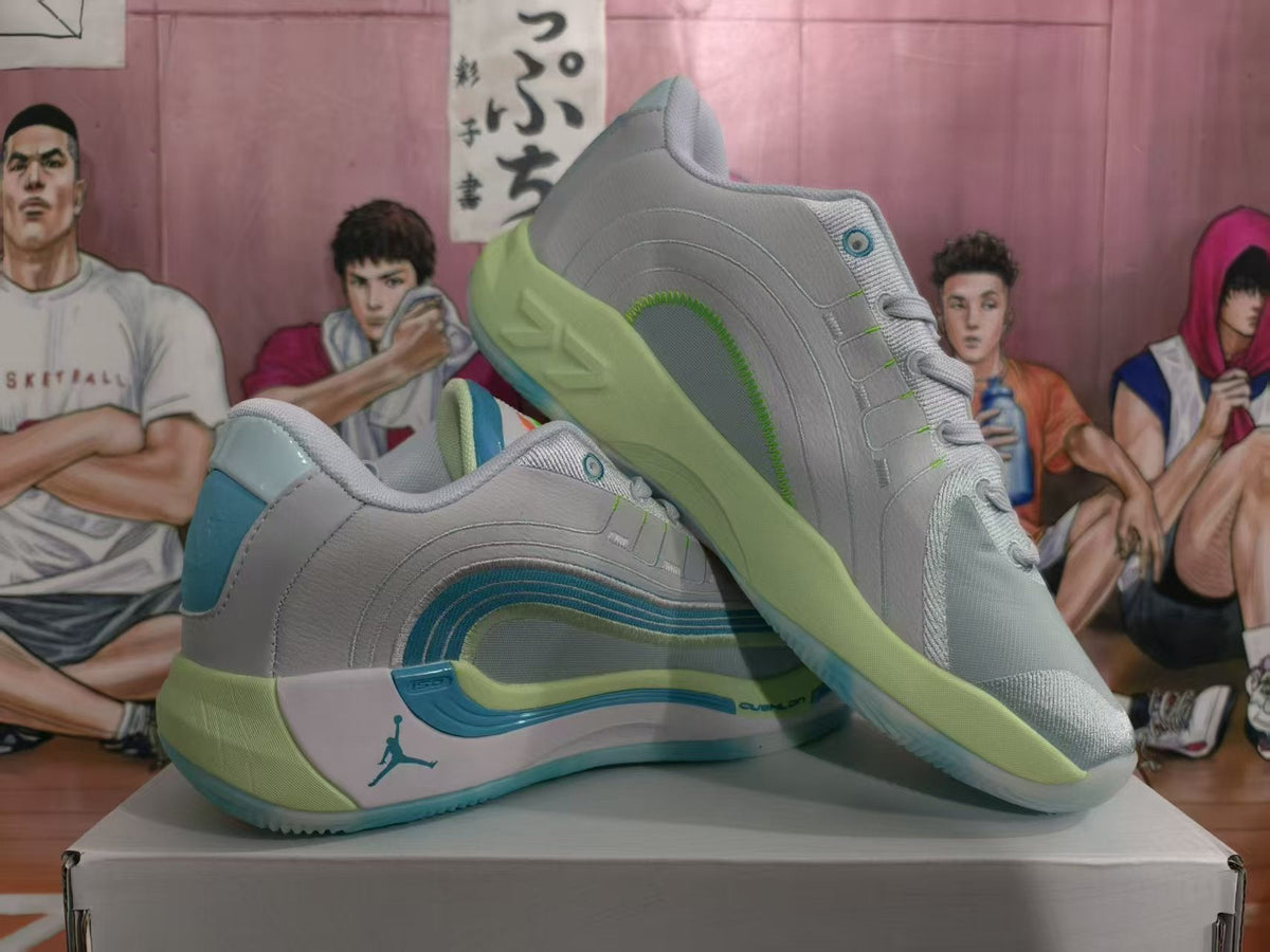 Jordan Basketball Sneakers Gray Blue Green