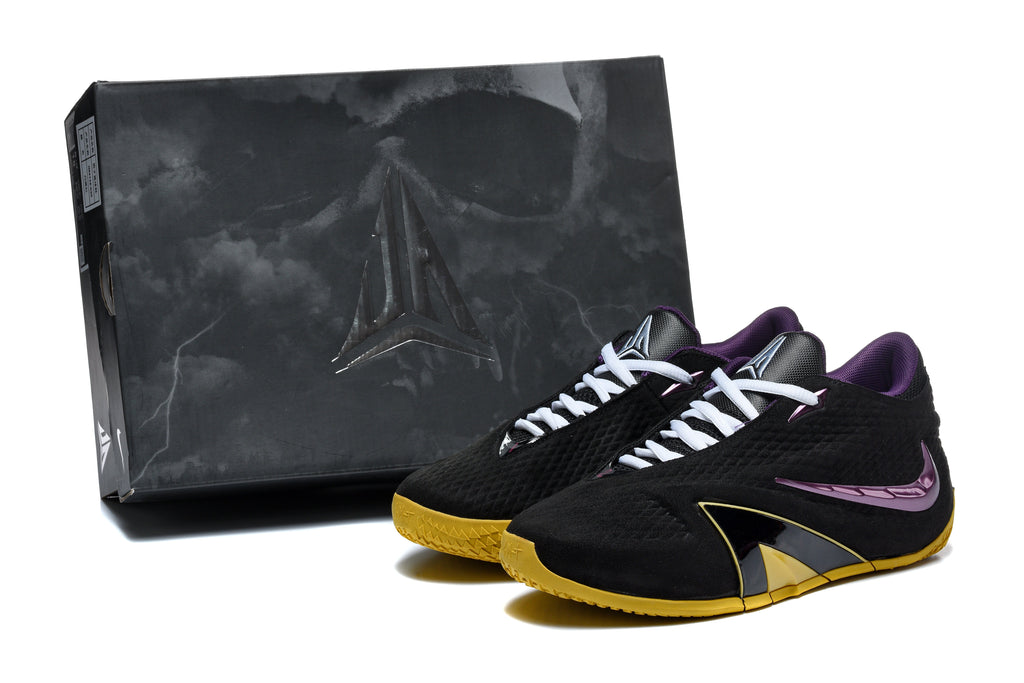 Nike Kobe 8 Basketball Shoes Black Gold Purple