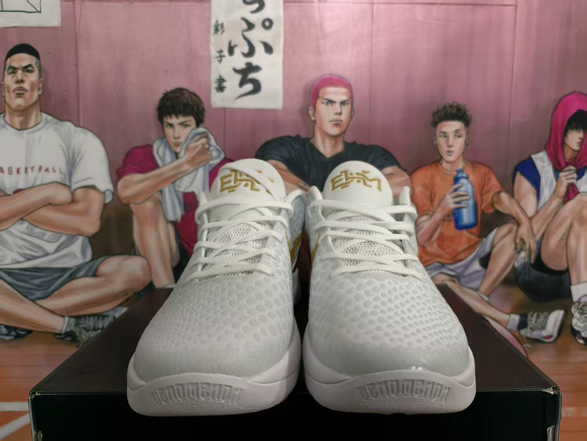 Nike Zoom White Gold Basketball Sneakers
