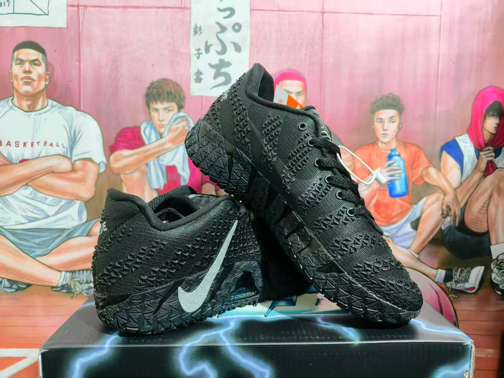 Nike Zoom Basketball Sneakers Black and Silver