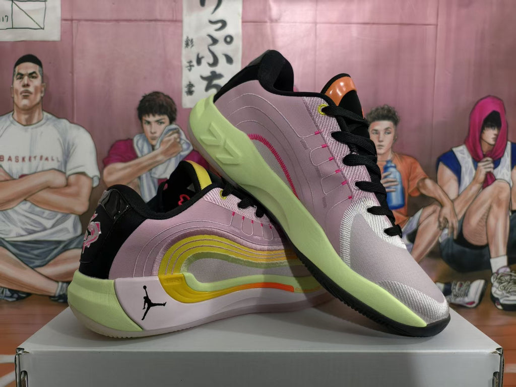 Jordan Basketball Sneakers Black, Pink and Lime