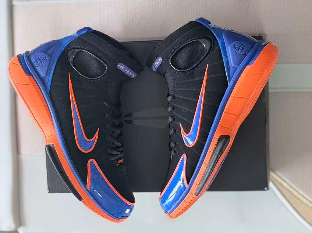 Nike Zoom Kobe 4 Basketball Shoes Black Blue Orange