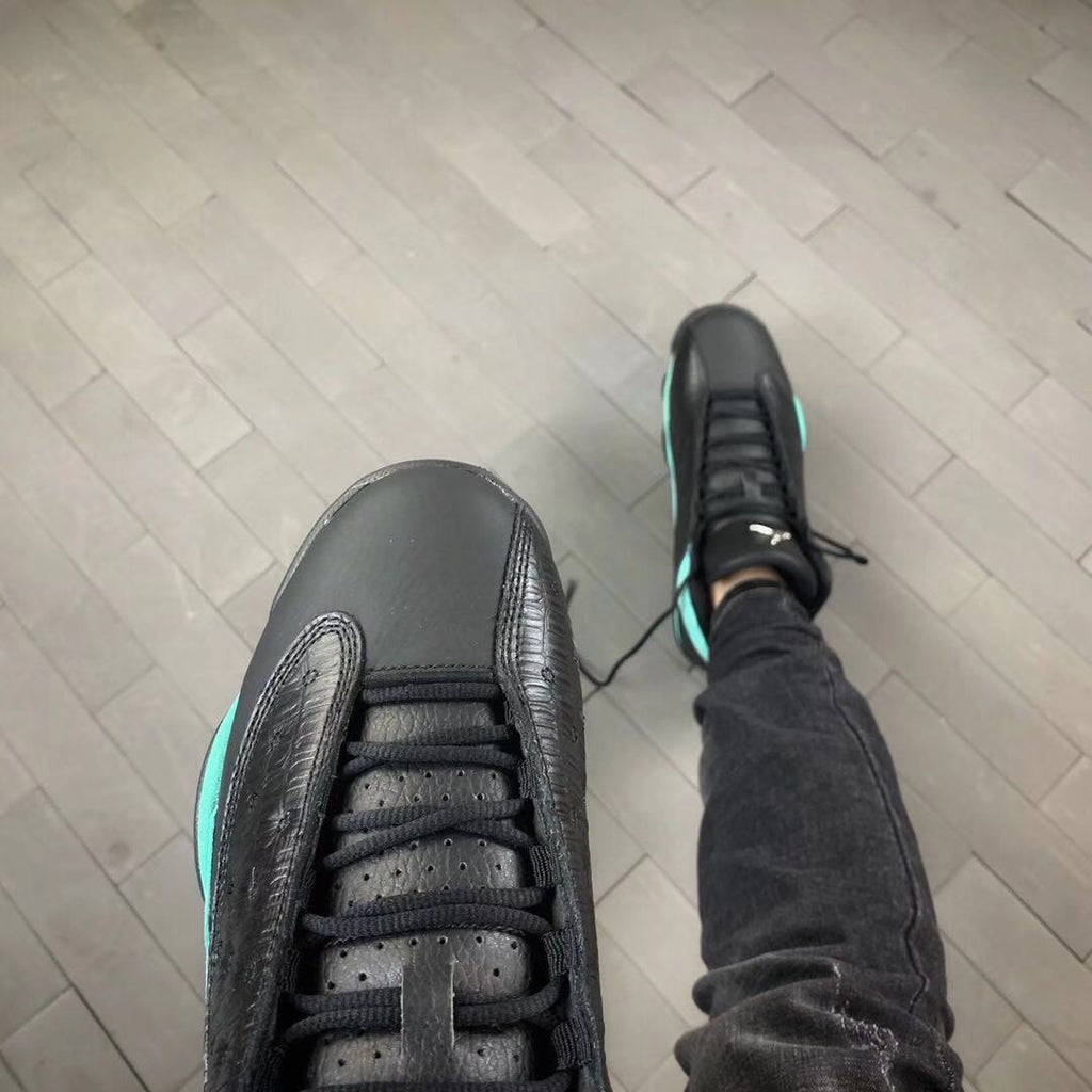 Jordan Air Jordan 13 Island Green Sneakers Black and Green