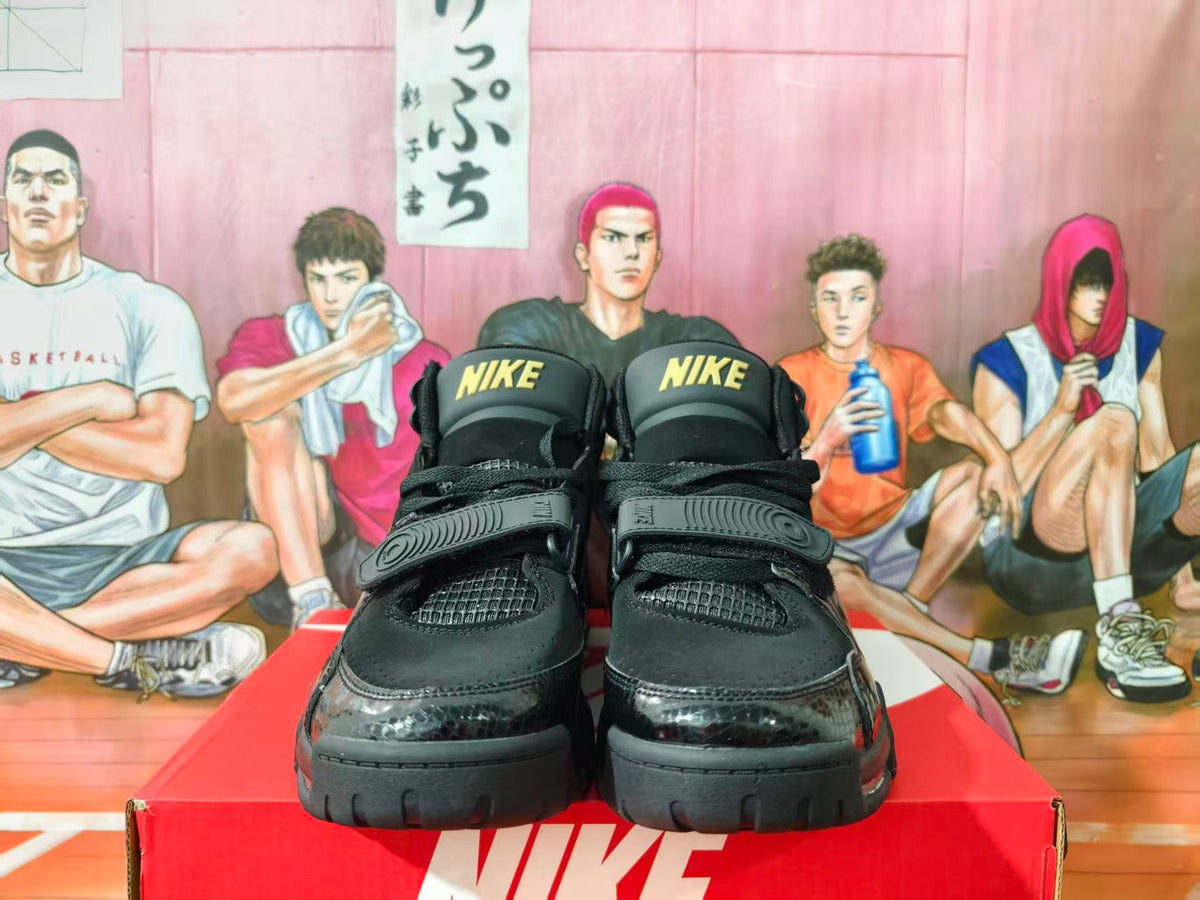 Nike Air More Uptempo Black Gold Basketball Sneakers