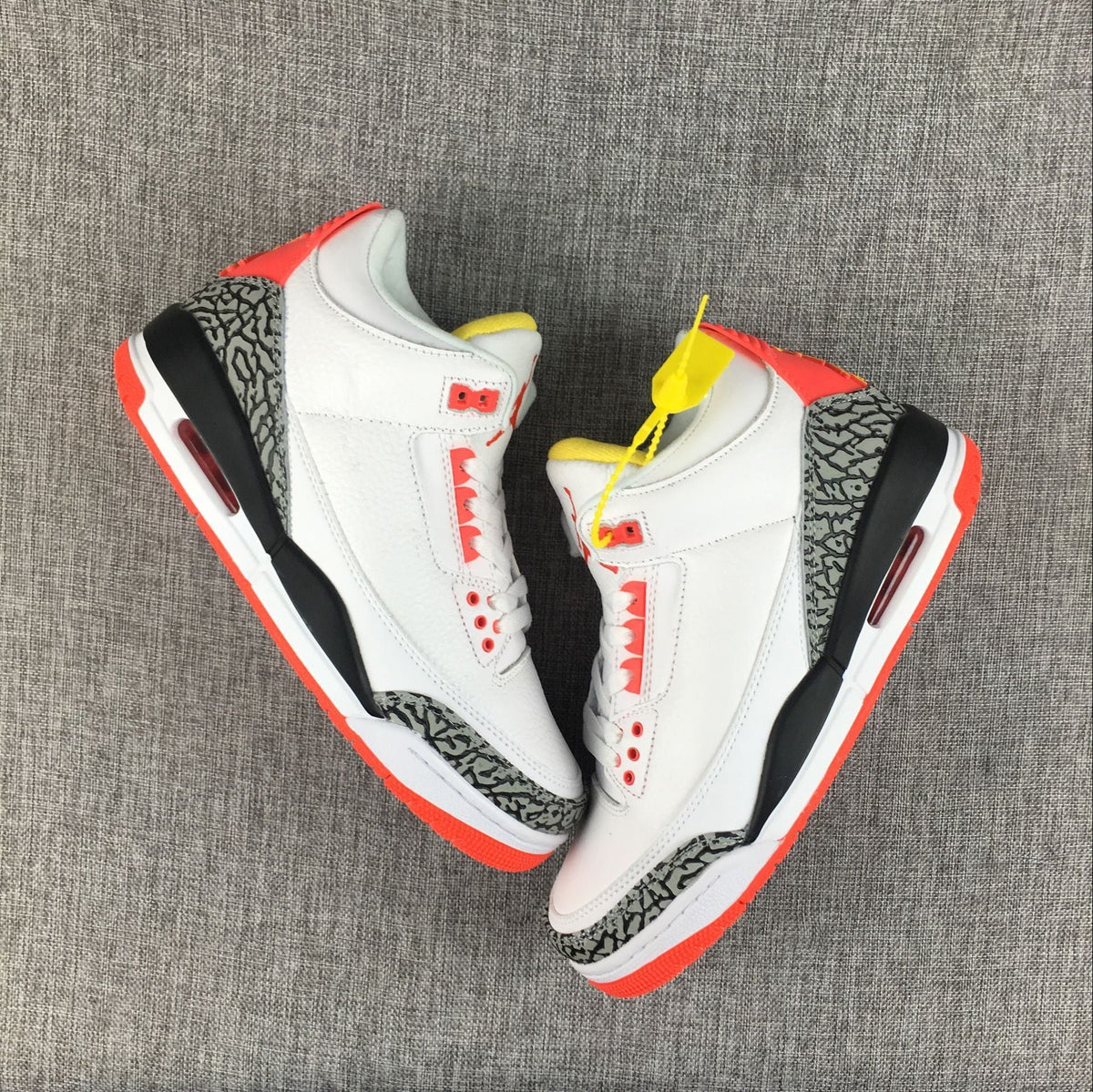 Jordan 3 White Red Yellow Black Sneakers
