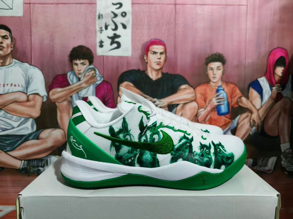 Nike Basketball Sneakers White and Green