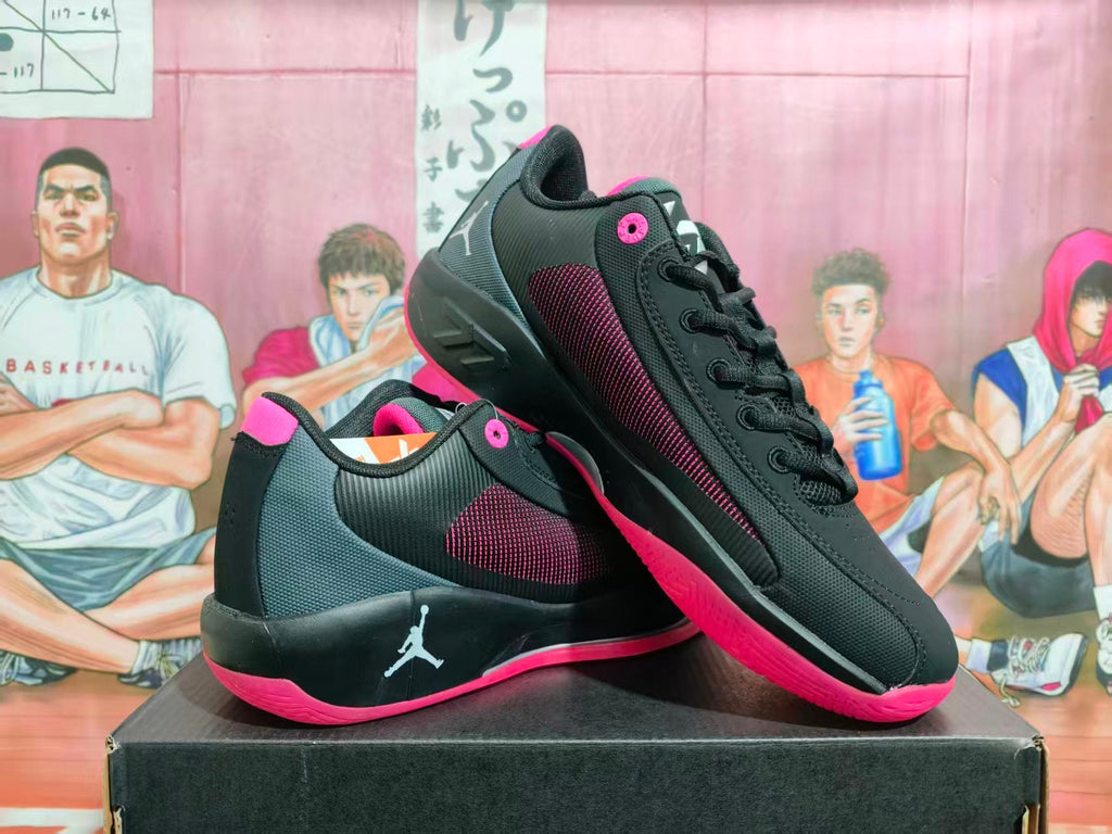 Jordan Black Grey Red Basketball Sneakers