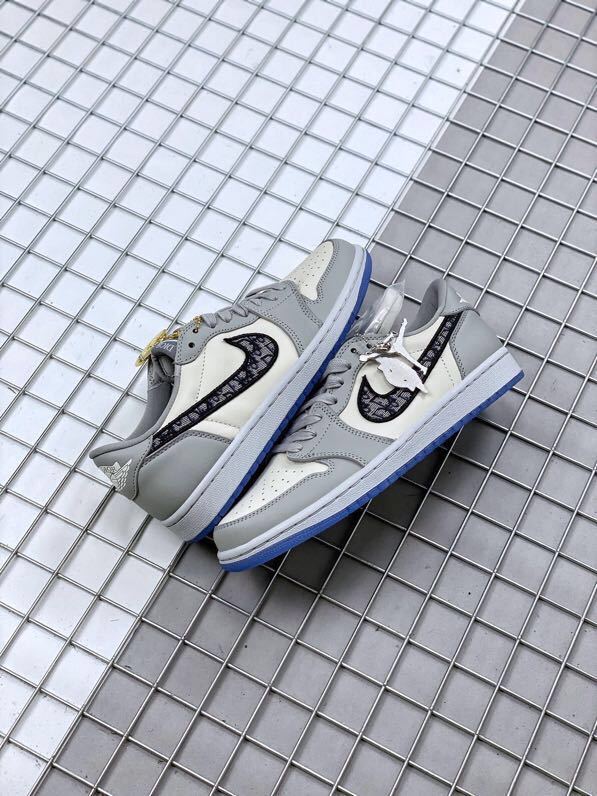 Dior x Air Jordan 1 Low Grey White Blue CN8608-002
