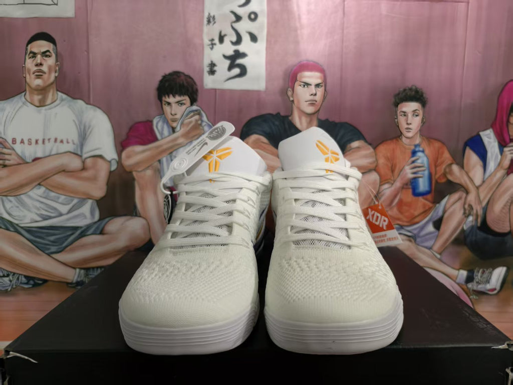 Nike Basketball Sneakers White Yellow Purple