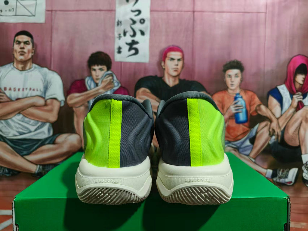 Nike Basketball Sneakers in Gray and Volt Green