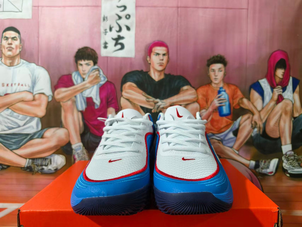 Nike Basketball Shoes in White, Blue and Red