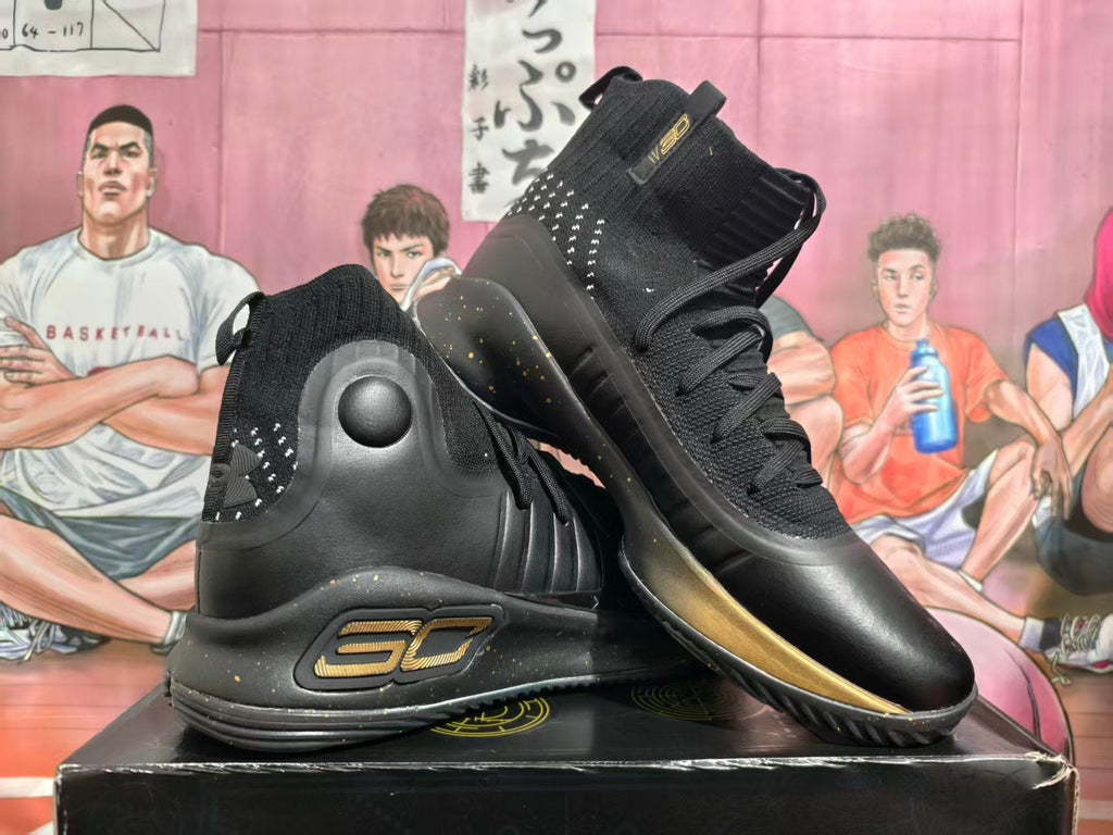 Under Armour Curry 5 Basketball Shoes Black Gold