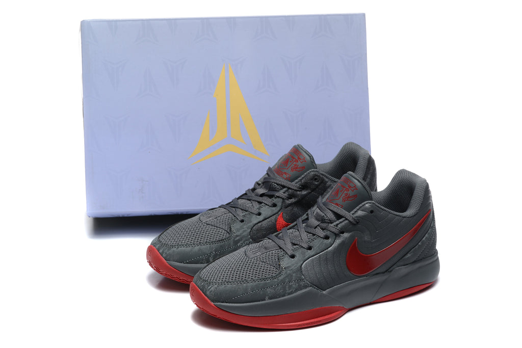 Jordan 12 Low Sneakers Dark Gray and Red 883-12