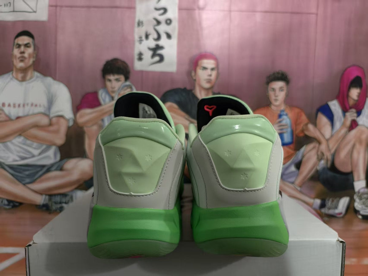 Jordan Basketball Sneakers Green and White