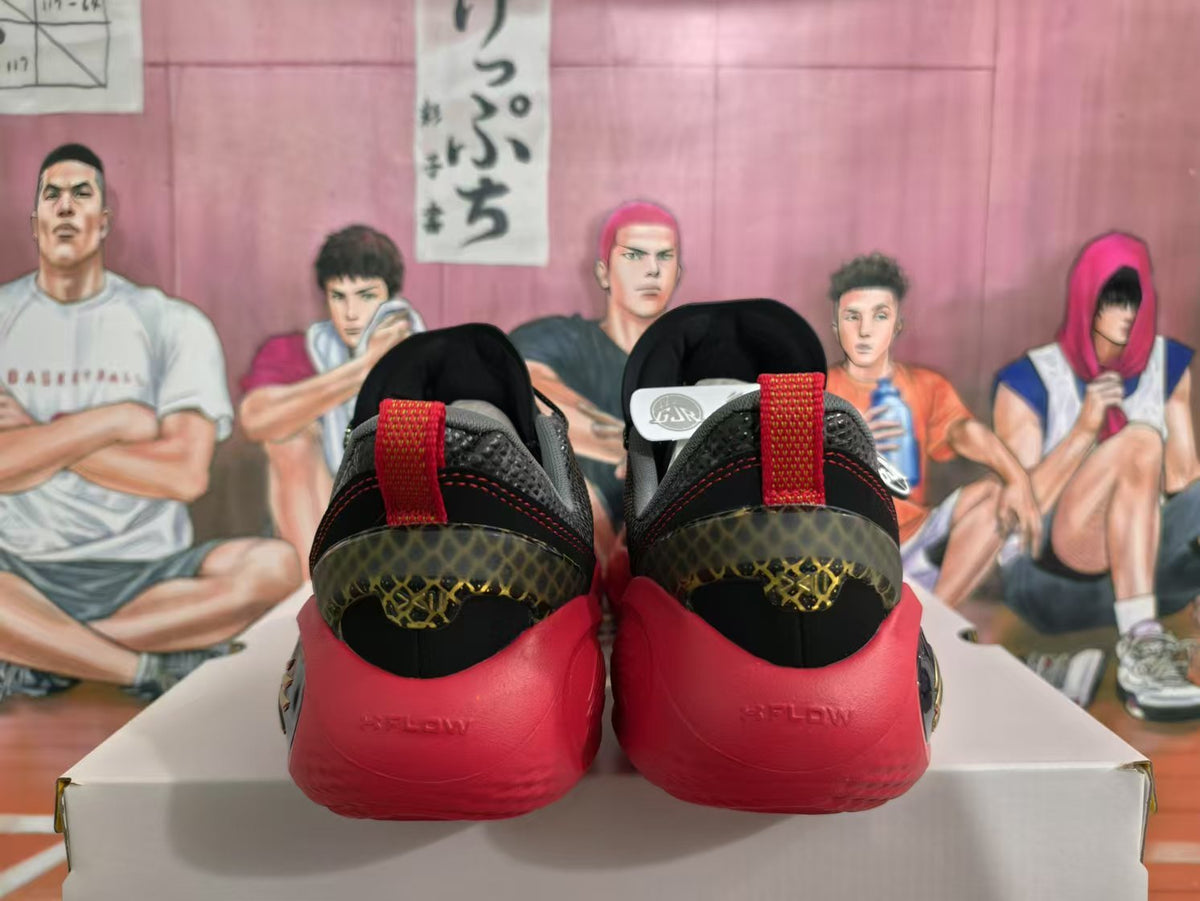 Curry Basketball Sneakers Black Red Snake Year Design