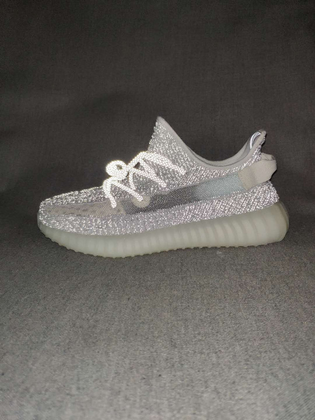 Yeezy 350 V2 Silver Gray Knit Sneakers