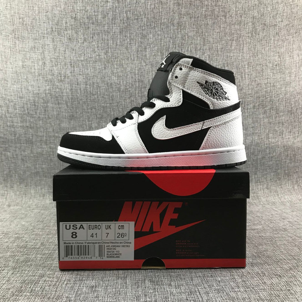 Jordan Air Jordan 1 High Black and White Sneakers 554724-113
