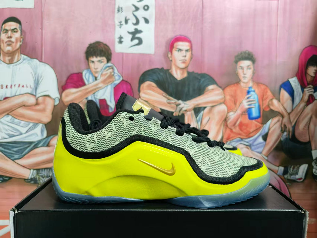 Nike Basketball Shoes in Yellow, Black and Pale Green