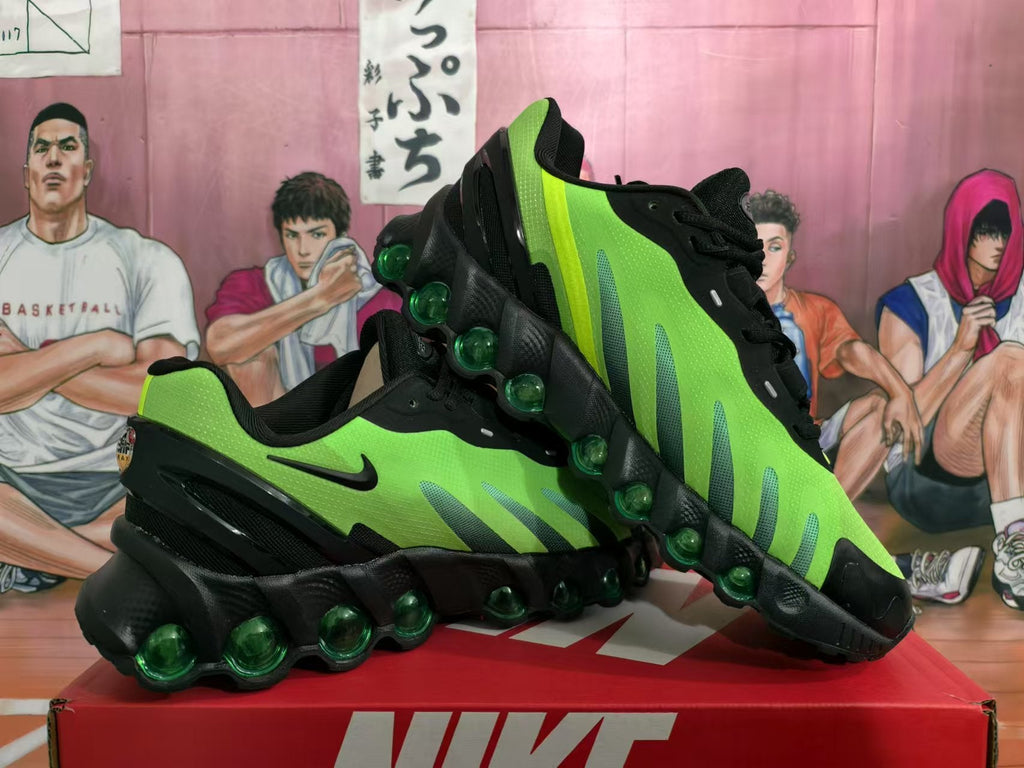 Nike Air Max Sneakers Black and Volt Green