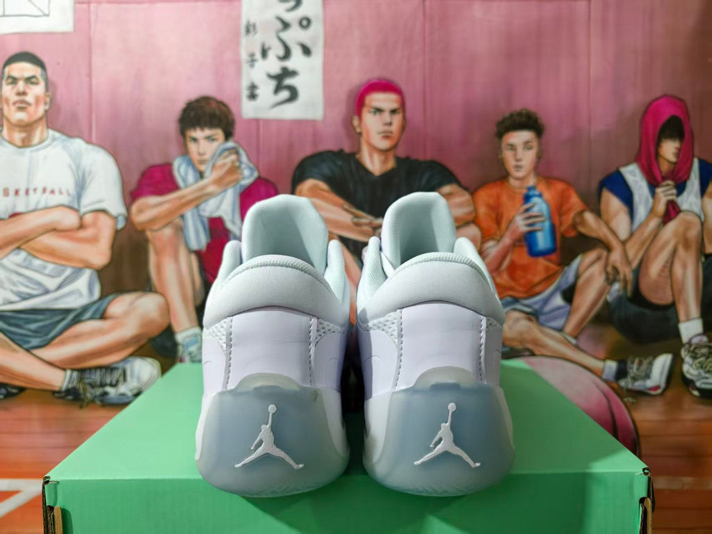 White Jordan Basketball Sneakers