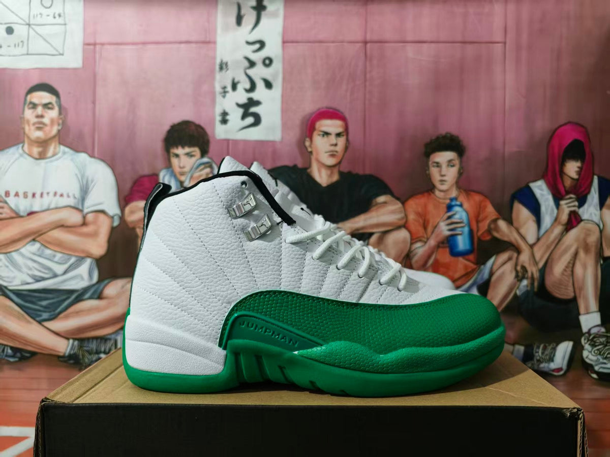 Jordan Jumpman Pro White and Green High-Top Sneakers