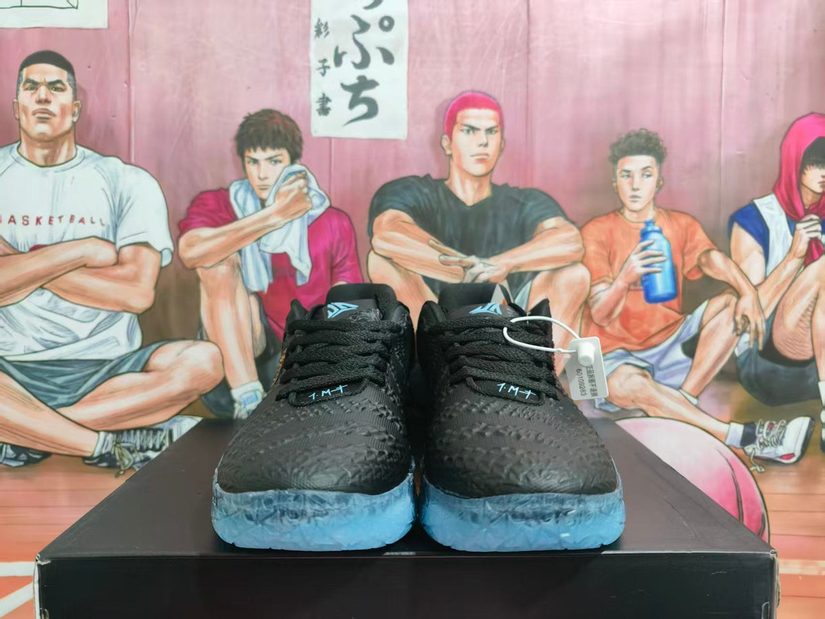 Nike Black and Blue Basketball Sneakers