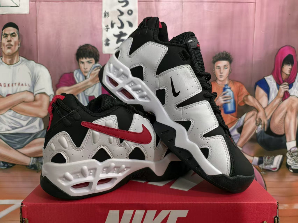 Nike Air More Uptempo Low White Black Red Sneakers