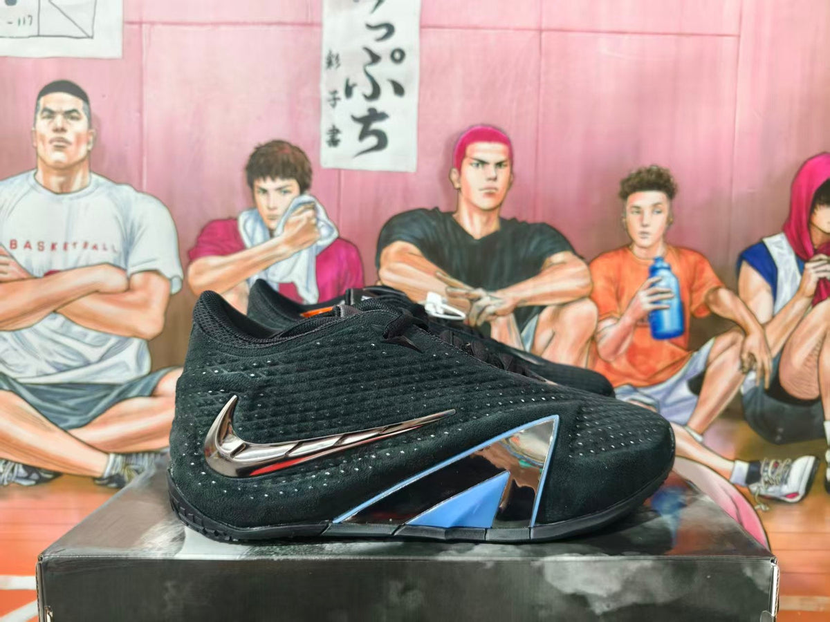 Nike Black Basketball Shoes with Metallic Swoosh