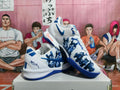 Nike Blue and White Basketball Shoes