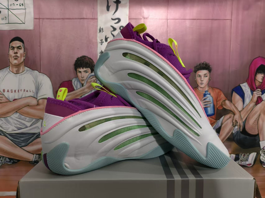 Nike Basketball Shoes White Purple Green