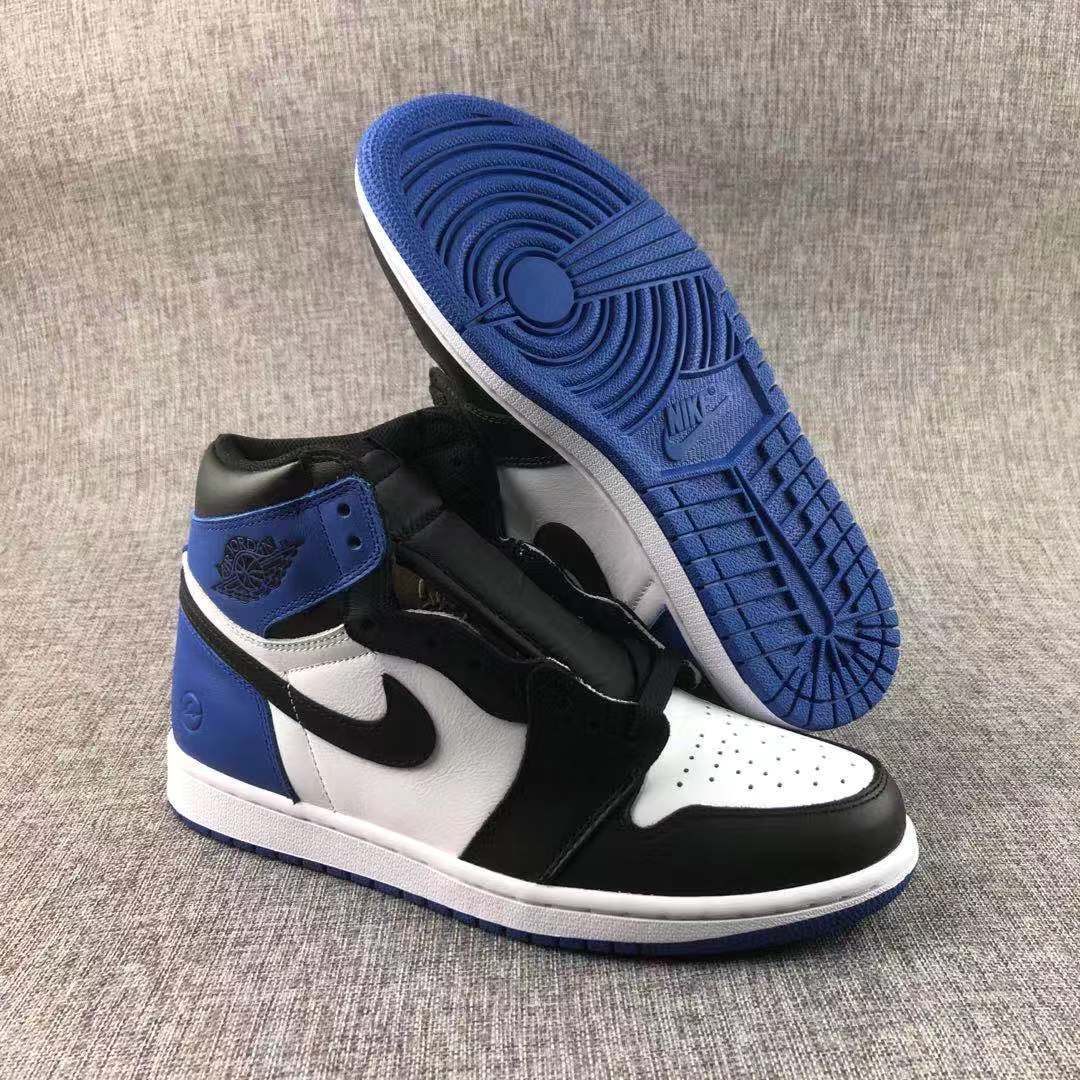 Air Jordan 1 Retro Fragment High Sneakers Black White Blue
