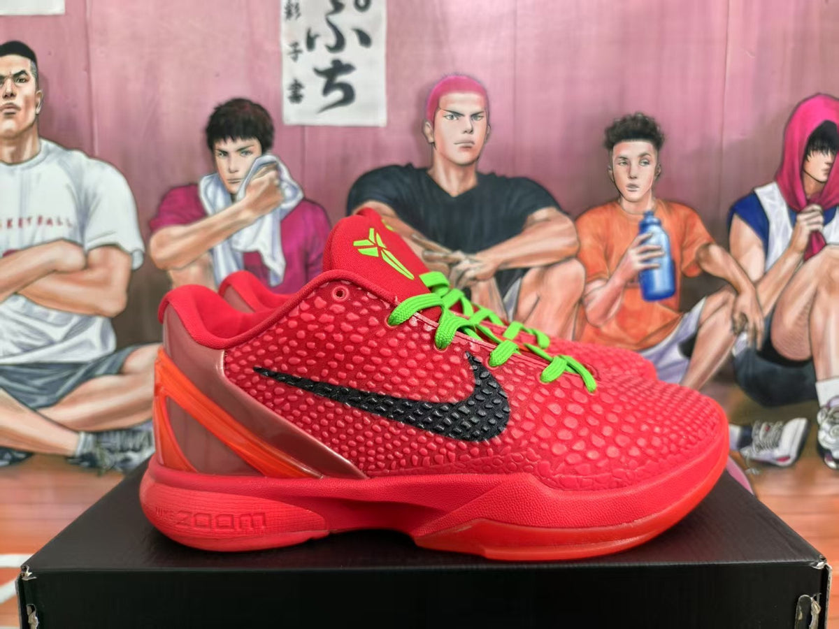 Nike Zoom Basketball Sneakers Red Green
