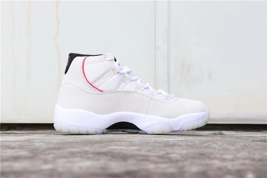 Jordan Air Jordan 11 Platinum Tint White Red Sneakers
