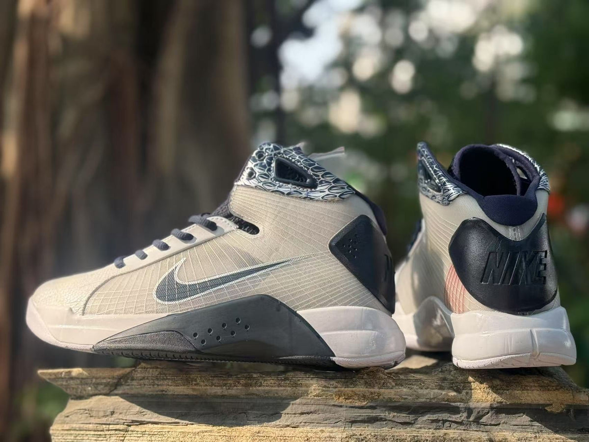 Nike HD2008 High-Top Basketball Sneakers Gray Black