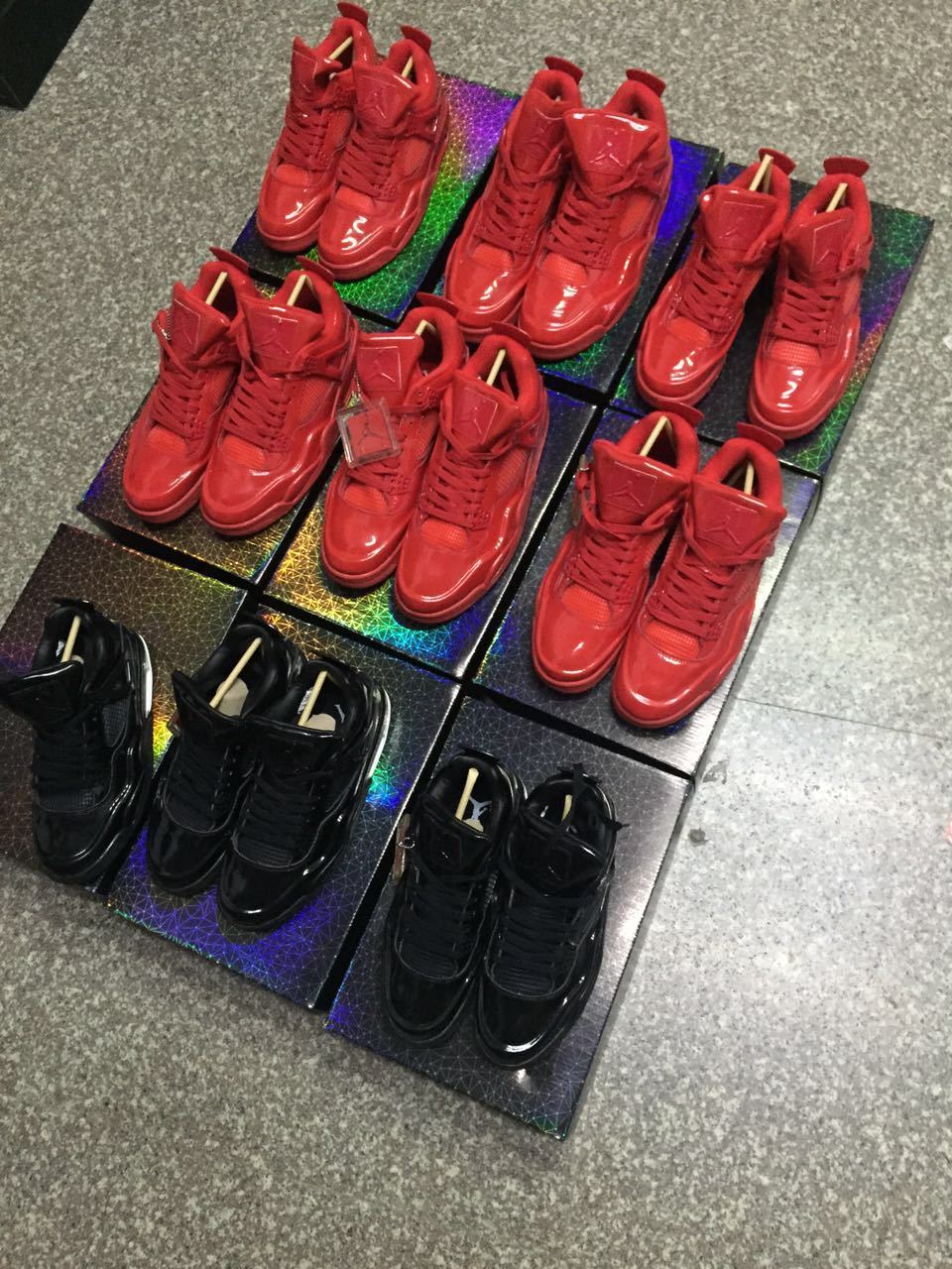Jordan 4 Red Patent Leather Sneakers 719864 600